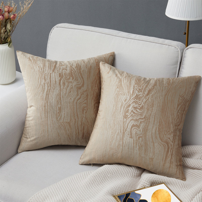 Housse de coussin KD132, 16" x 16", Brun pâle