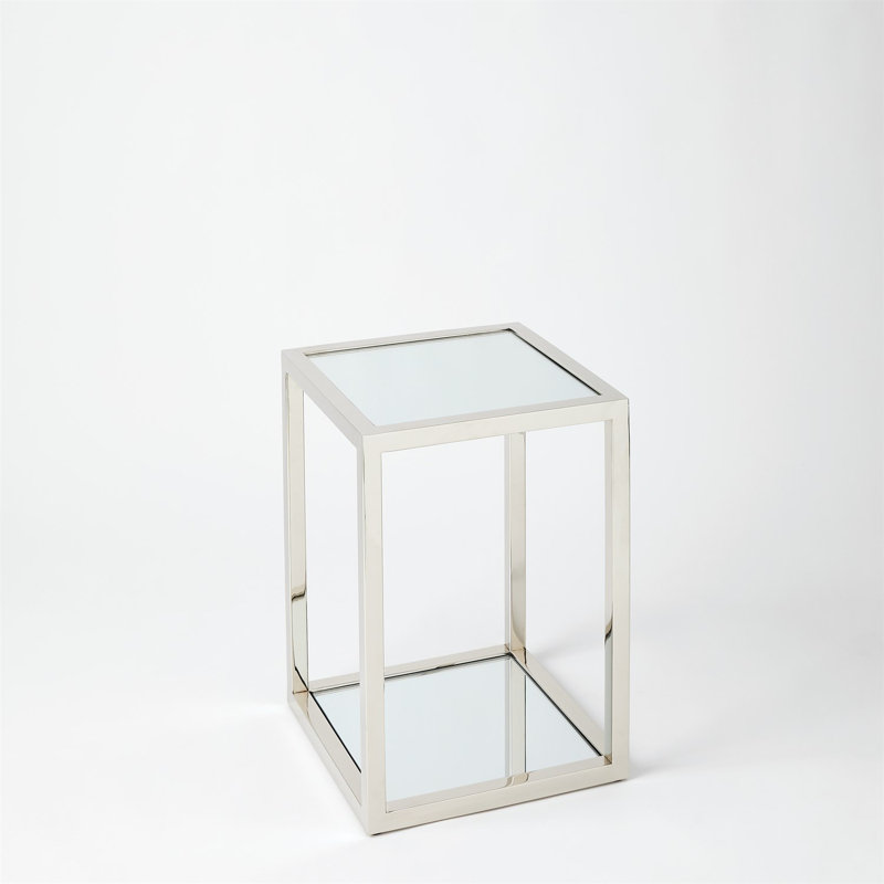 Escher Pedestal/Planter, 20" H x 14" W x 14" D, Brass