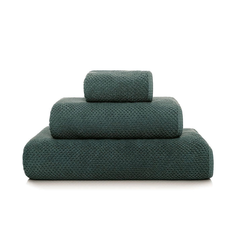 Bee Waffle Hand Towel, Moss