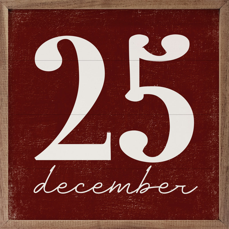 December 25th Red, 24" H x 24" W
