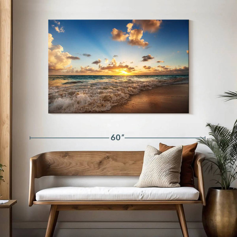 Gillard Sunrise sur la plage des Caraïbes, H 32 po x l 48 po