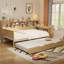 Lit de jour simple multifonctionnel avec bureau d'étude et lit gigogne - Une taille de mobilier de chambre à coucher moderne convenant aux petits espaces-130165103