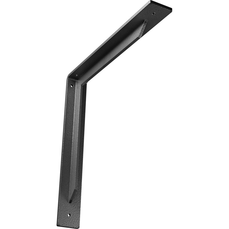 Support en acier Stockport, H 14 po x l 2 po x P 14 po, Argent martelé
