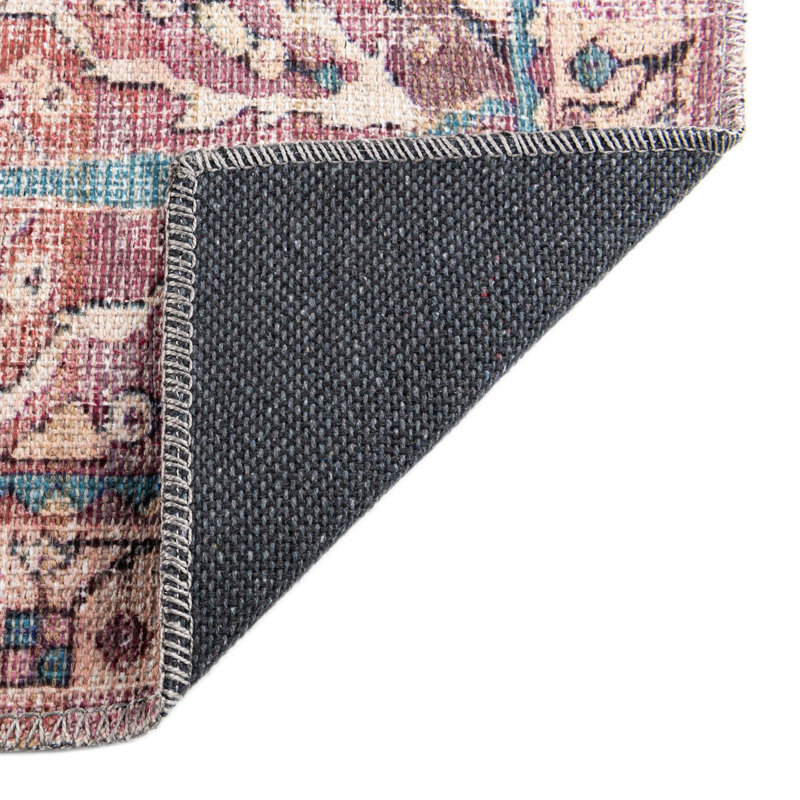 Tapis rose tissé à la machine Gwaltney, Rectangle 2 pi x 3 pi 1 po