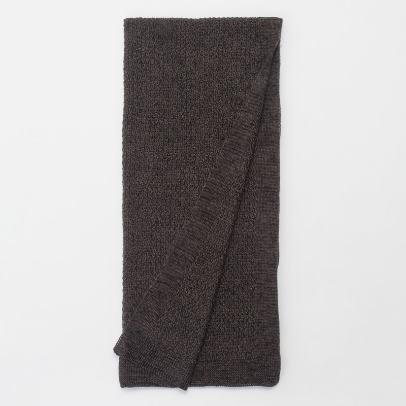 Artesia Knitted Throw Blanket, Black