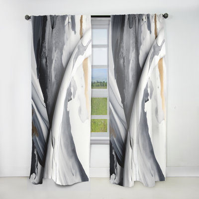 Eammon - peinture de marbre texturée IV - rideau en velours moderne - obscurcissant - 1 panneau