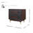 Pari Nightstand/Side Table 2 Drawers, Dark Walnut