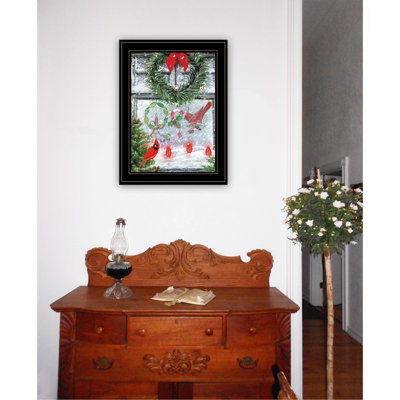 «Christmas Peace» par Ed Wargo, reproduction encadrée prête à accrocher, cadre noir