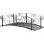 Pont en arche en métal pour l'allée de jardin - noir, avec motif charmant et caractéristiques robustes