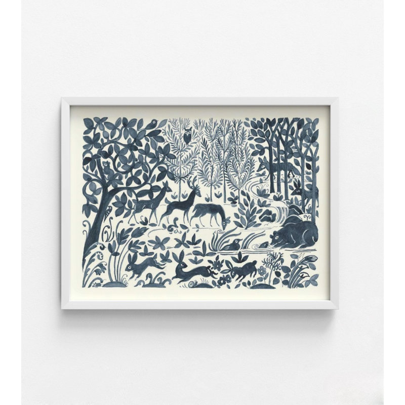 Forest Life II par Miranda Thomas, Non, H 12 po x l 16 po, Cadre photo blanc