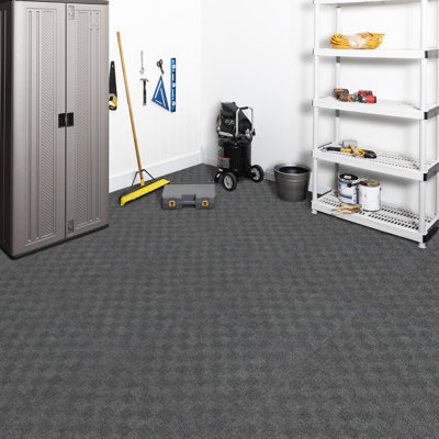 Premium 24" x 24" Indoor/Outdoor, Peel and Stick Carpet Tile,  Polyester, (Pack of 15) (60 sqft/Box)