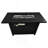 24" H Steel Propane Outdoor Fire Pit Table With Lid