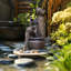 Fontaine à DEL en résine 23,62 "avec pots