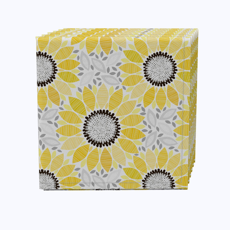 Pavkovic 100% Cotton Floral Square Napkin