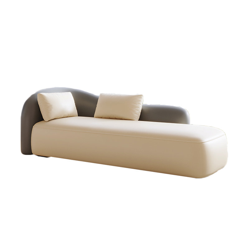 Méridienne Giorgiana, Accoudoir à gauche (vu de face), Beige/gris
