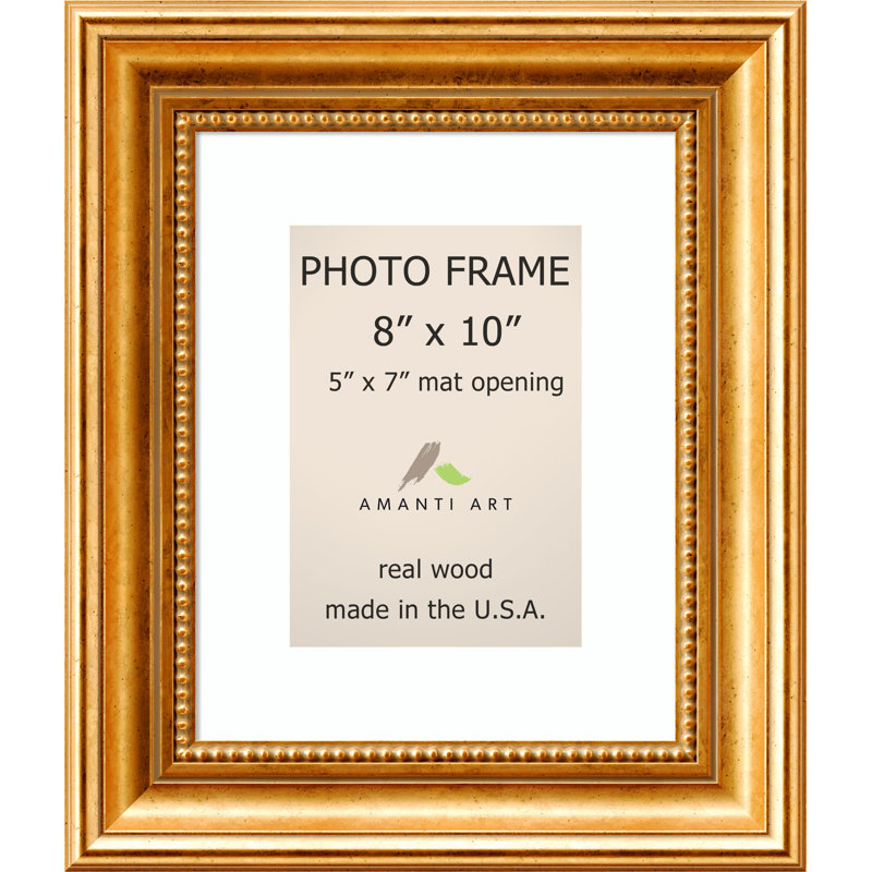 Aramantha Wood Beaded Picture Frame, 8" x 9.9"
