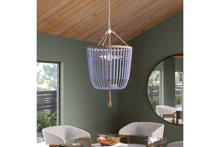 Madelyn 3 - Light Unique/Statement Empire Chandelier with Beaded Accents