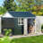 10x 8 FT Outdoor Steel Storage Shed With Lockable Doors And Window, Perfect For Garden, Backyard, And Patio Storage-113430947