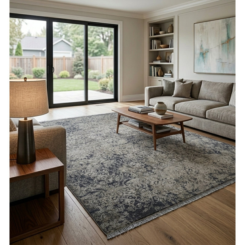Hand Knotted Premium Quality Oriental Multicolor Silk & Wool Rectangle Indoor Area Rugs, Rectangle 9' x 12'