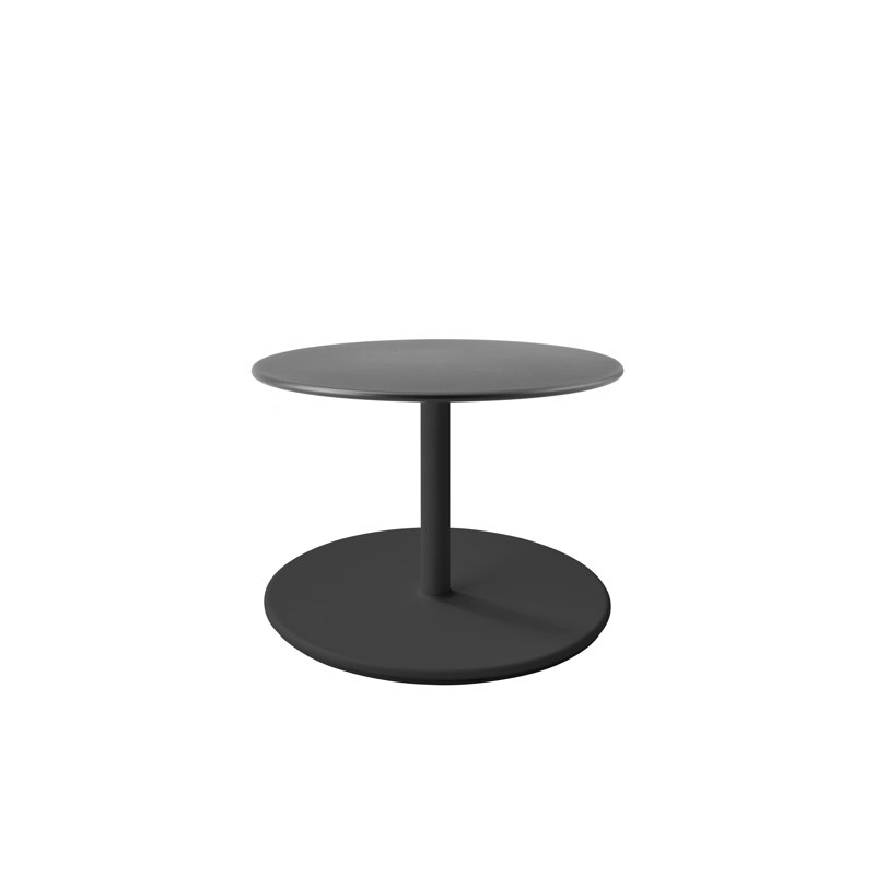 Go Outdoor Round Coffee Table, Lava Gray, 23.7"