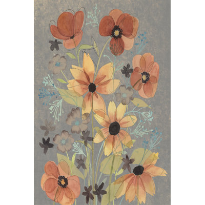Offset Botanicals II 1 Piece Wrapped Canvas Painting