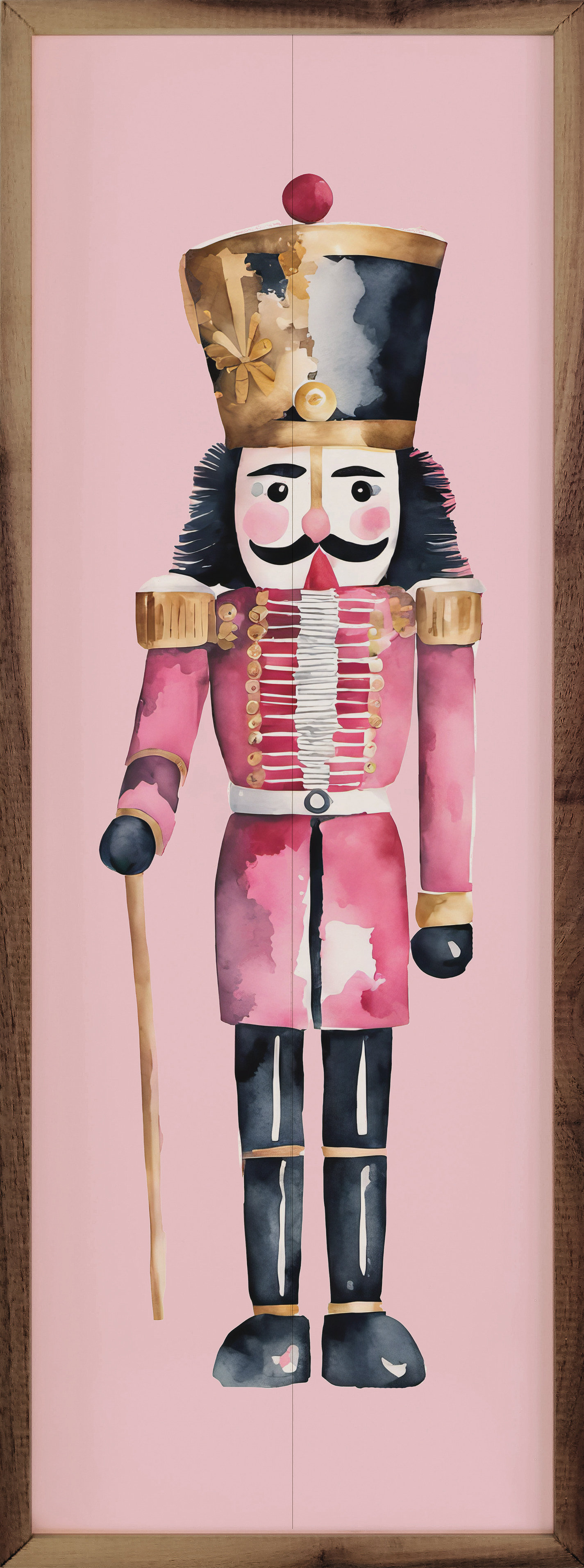 Nutcracker Two Tone Pink/Red Ribbon