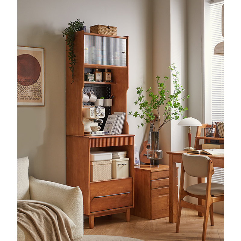 Grande armoire de cuisine scandinave, Noyer