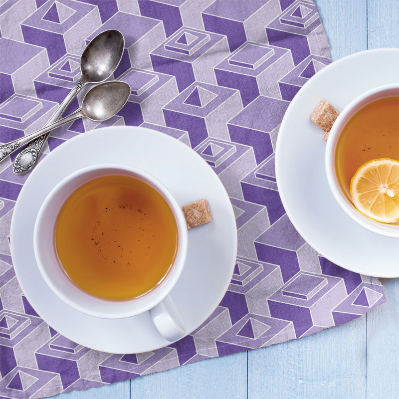 Patricia Geoffrey Tea Towel Kitchen Towel, LIght Violet, Cotton Twill