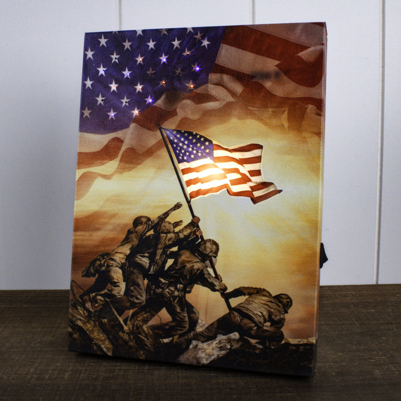 Toile de table éclairée 8 x 6 Ridgefield - Home of the Brave