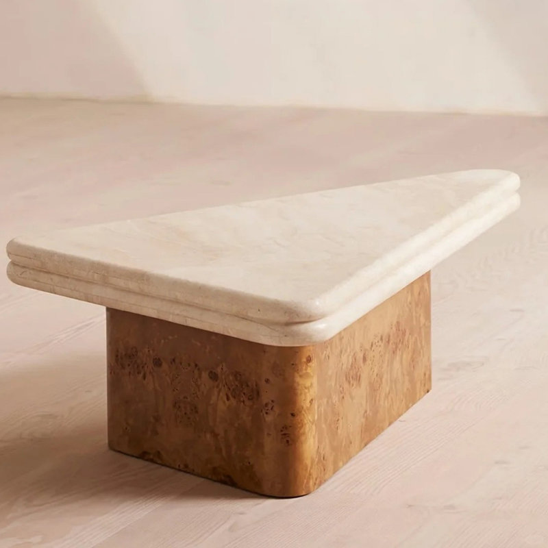 Table basse rétro en marbre