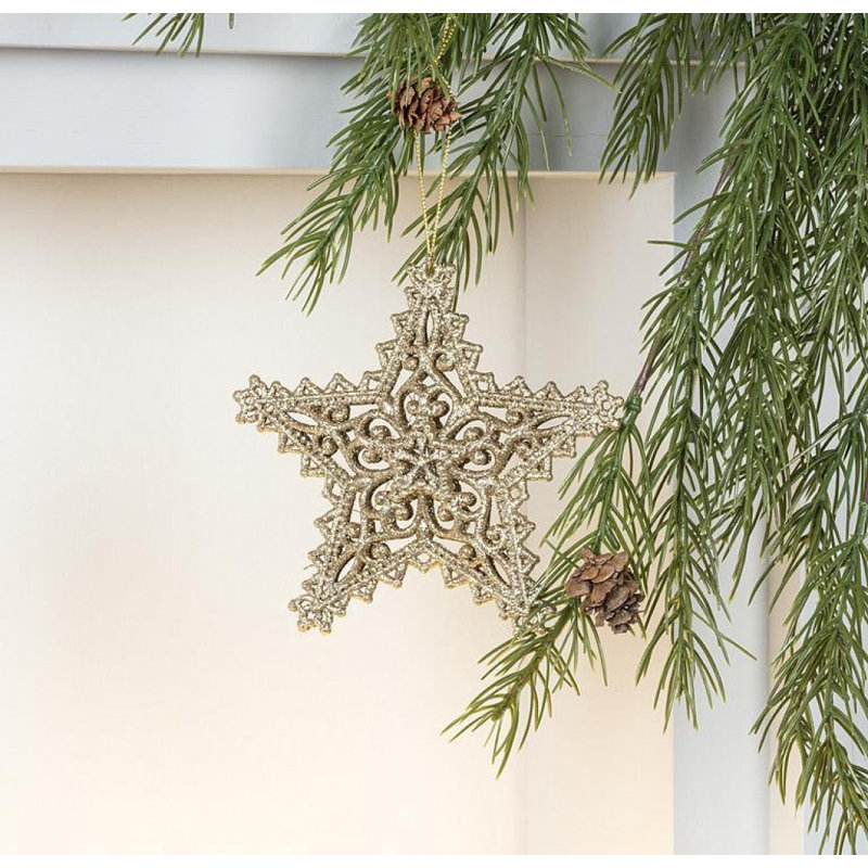 Glitter Filigree Star Ornament