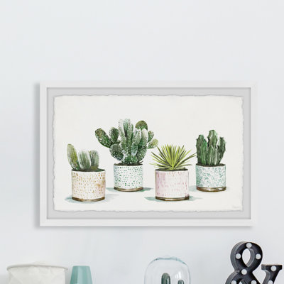Pretty Pots Cactus by Parvez Taj - Single Picture Frame Painting