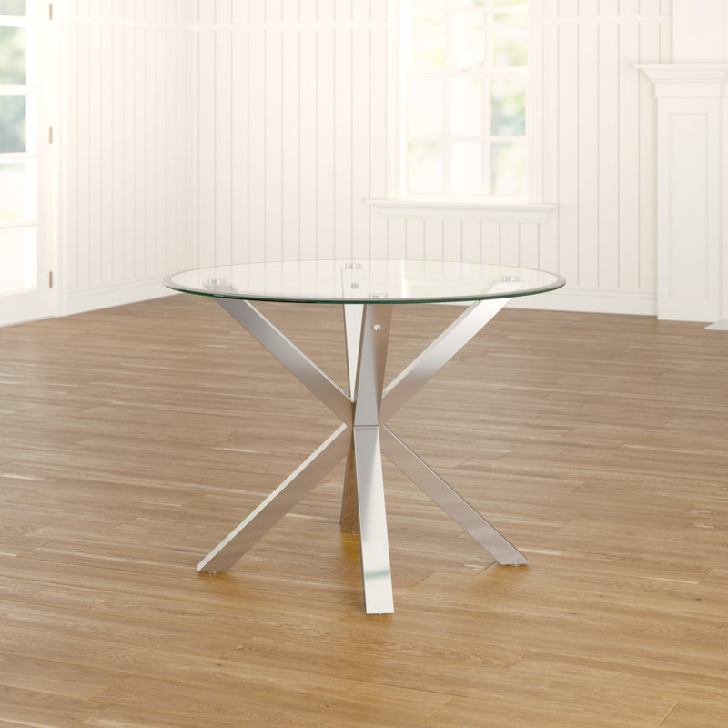 Blair Round Glass Top Dining Table
