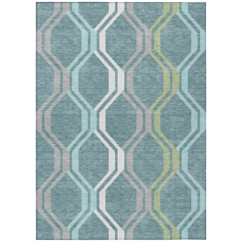 Machine Washable Indoor/Outdoor Chantille ACN2326 Mid-Century Modern Rug, Rectangle 3' x 5'
