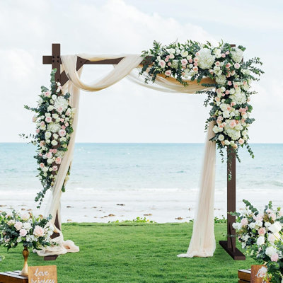 7.48FT Wooden Wedding Arch Frame, Wood Square Arch Backd...
