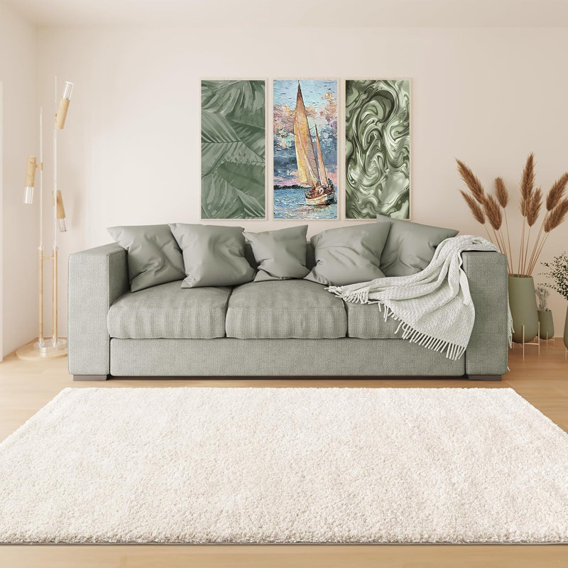 Ruglenza Shaggy Runner Rug - Soft Fluffy Long Hallway Carpet, Non Slip, Easy to Clean, Cozy Stylish Modern Rug, 120 x 170 cm