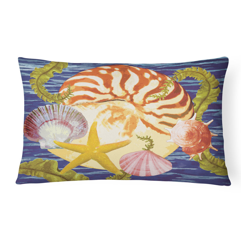Outdoor Throw Pillow, Nautilus and Gulf and Sundial
