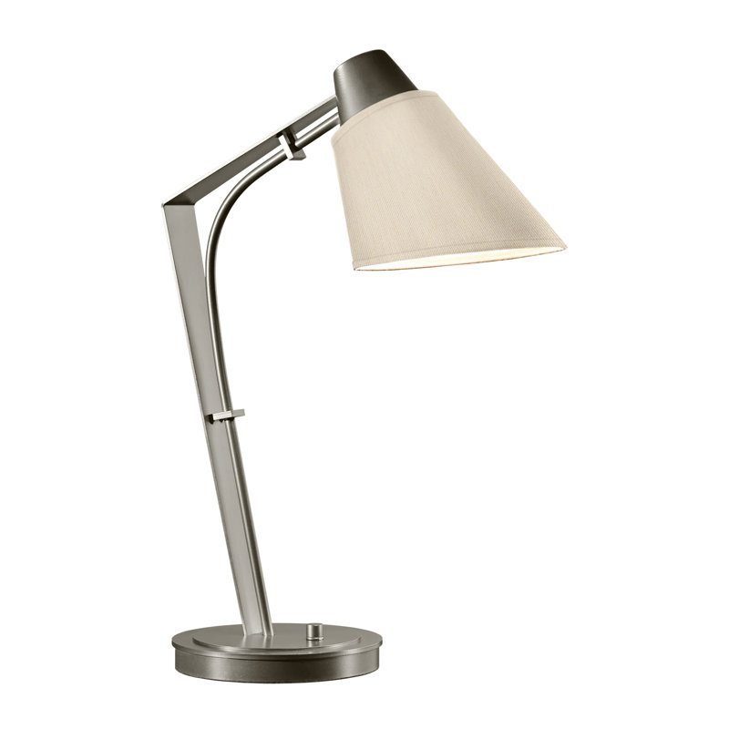 Reach 21.9" Desk Lamp, Flax, Vintage Platinum