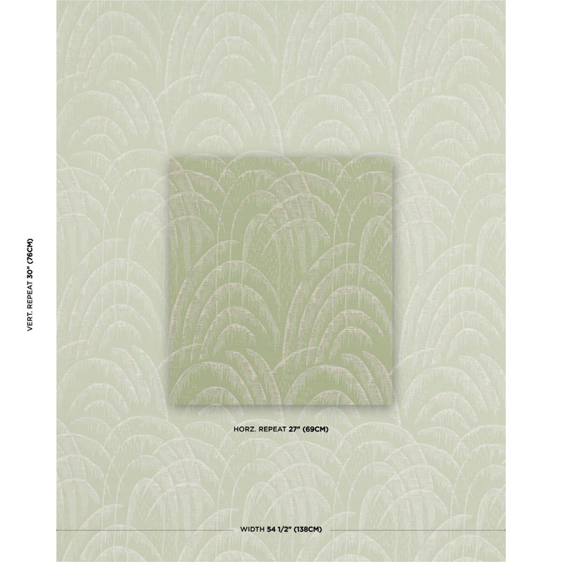 Voussoir Moderne Cotton Blend Fabric, Celedon