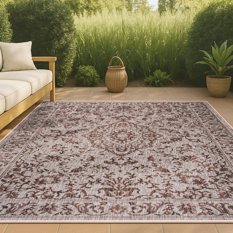 Tapis intérieur / extérieur Daeisha, Rectangulaire 3 pi x 5 pi