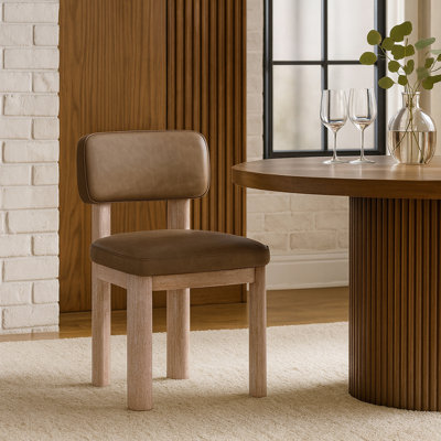 Chaise rembourrée en cuir Paloma