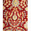 Tapis unique rouge / noir / beige noué à la main 3 pi x 4 pi 9 po Mogul