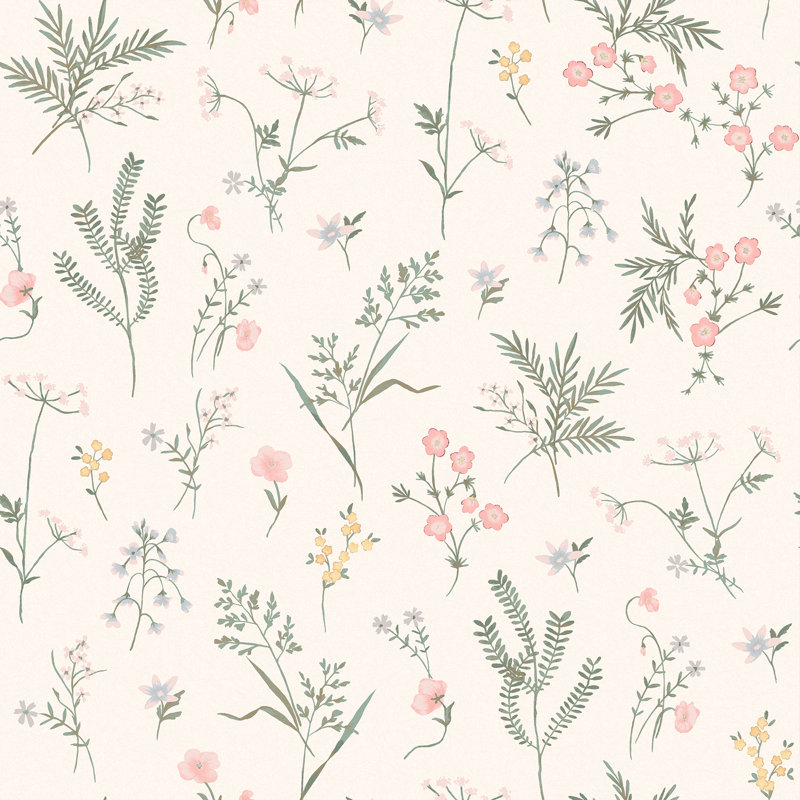 Laura Ashley Crosswell Coral Pink Wallpaper