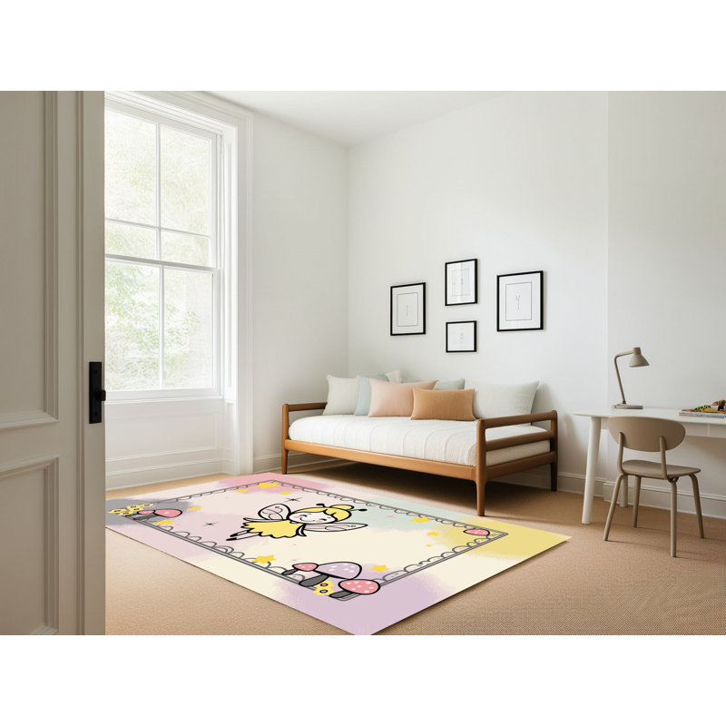Tapis fantaisie East Urban Home, Rectangulaire 7 pi x 10 pi