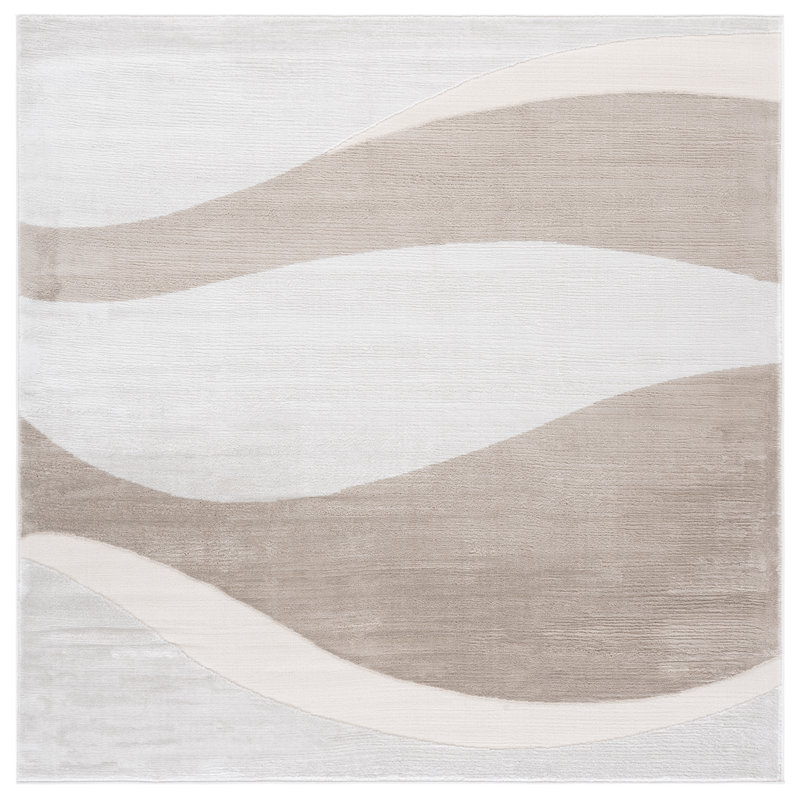 Saylor 100 Performance Abstract Indoor Rug, Square 6'3"