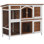 Rabbit Hutch Outdoor Guinea Pig Hutch 2 Tier 125 x 48 x 100cm Brown