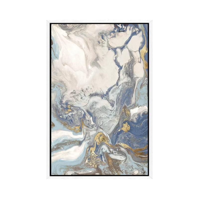 Seeking For New Beginning I by Eva Watts - Painting on Canvas, White Framed, 66.04cm H x 45.72cm W x 3.81cm D
