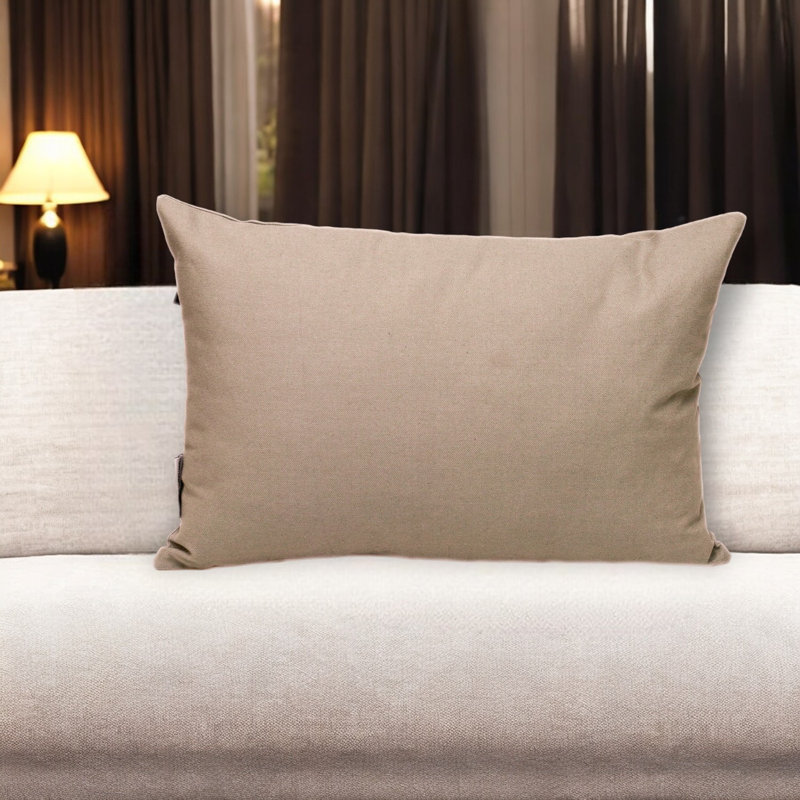 Coussin 12 "x 18" en coton gris
