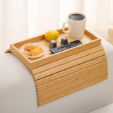 Folding Sofa Armrest Tray Table, Flexible Non-Slip Sofa Armrest Cup Holder Tray