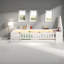 Lits jumeaux en forme de maison avec rangement, en MDF de bois massif, chambre d'enfant moderne-325304056